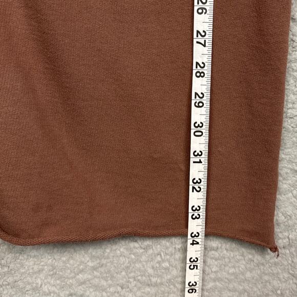 Standard James Perse Women's Fleece Crew Neck Sweatshirt Dress Brown Size 1 US-S - Picture 5 of 7